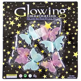 Glow in the Dark - Butterfly Decor (6pc) 5.5cm - Large Stick-On