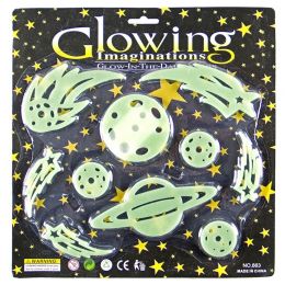 Glow in the Dark - Planet/Shooting Star (10pc) - Large Stick-On