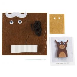Craft Kit - Felt Finger Puppet - Buffalo