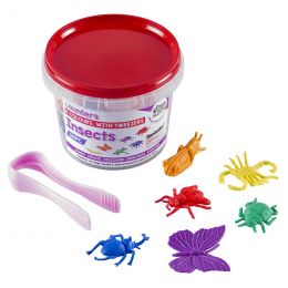Counters - Insects/Bug - 36pc in Tub with Tweezer (12 bug, 6 colour)