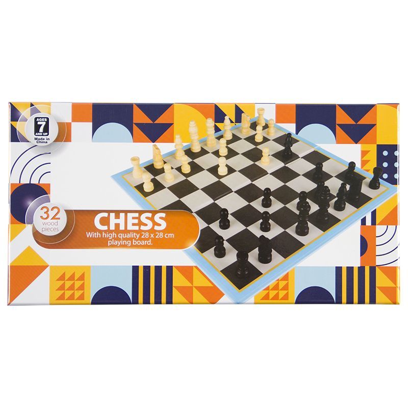 Chess - Wood Pieces with Foldable Playing Board