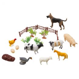 Farm Animals - Assorted Sizes (8pc) - with Accessories