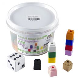 Touch & Count Cubes (50pc) with Dice Dot in Tub