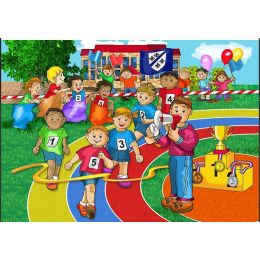 Wood Puzzle - A4 48pc - Sports Day / Athletics