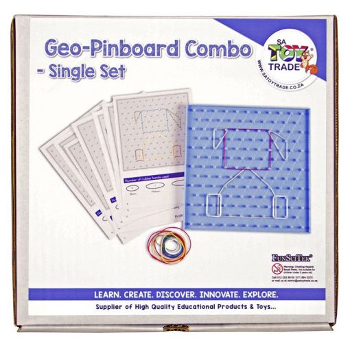 Geo-Pinboard Combo (Board, Rubbers & Cards) - Single Set