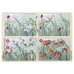 PZ Wood Frame - A4 (4x9pc) - Butterfly Life Cycle