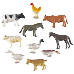 Farm Animals & Poultry - Medium (10pc) assorted