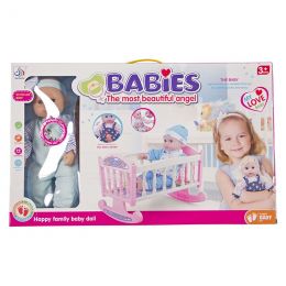 Soft Baby Doll with Cot and Feeding Chair