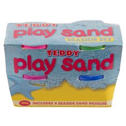 Kinetic Cotton Sand (4x75g) with Moulds - Assorted