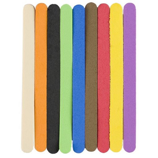 Foam Craft Sticks - Coloured - Large (100pc)