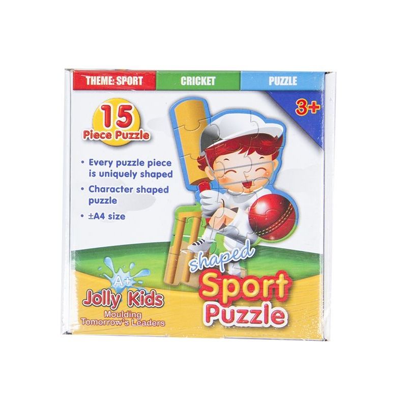 CardBoard Shaped Puzzle Sport (15pc) - choose theme