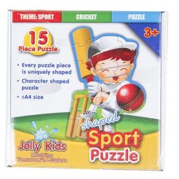 CardBoard Shaped Puzzle Sport (15pc) - choose theme