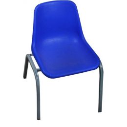 Poly Chair - Steel Frame Plastic Seat (325mm) - choose colour