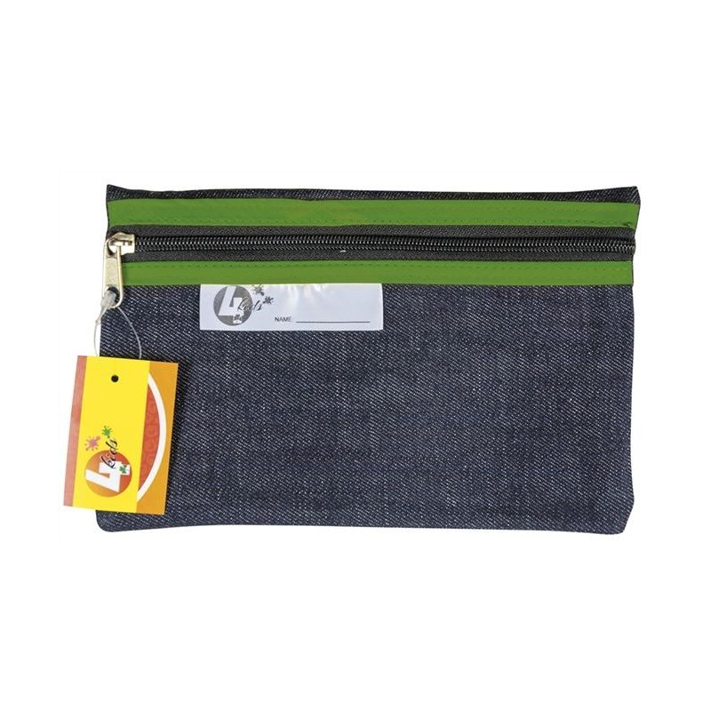 Pencil Bag - Denim 22cm - Green