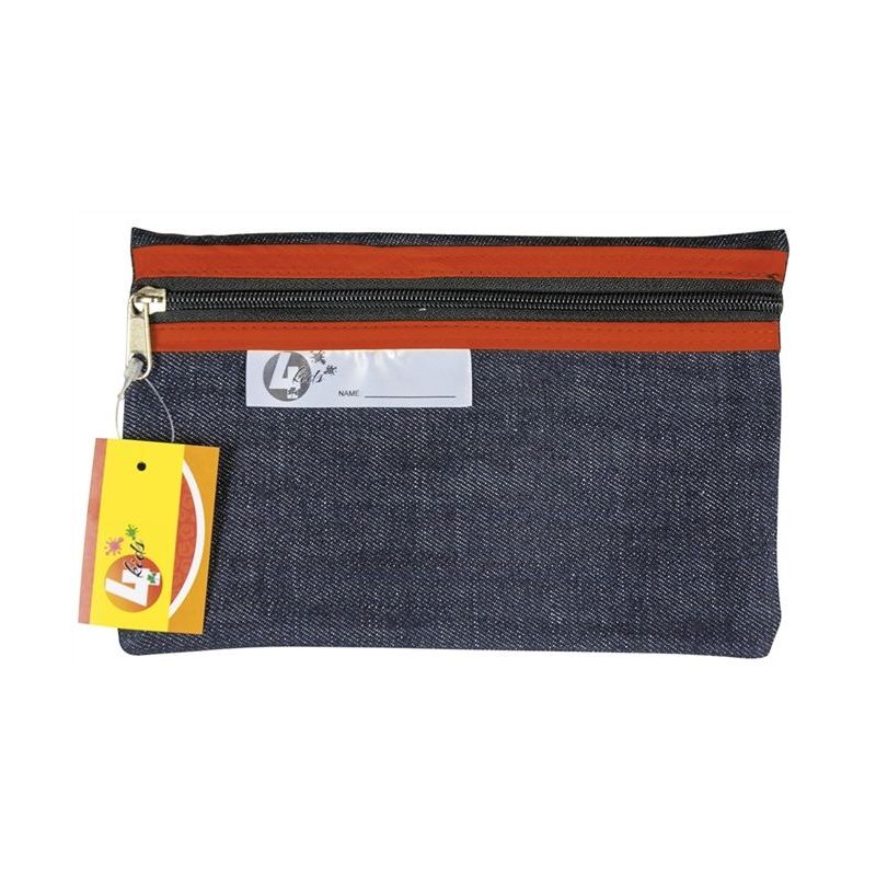 Pencil Bag - Denim 22cm - Red