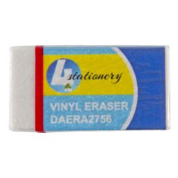 Eraser - 40x20x10mm (1pc) Plastic White