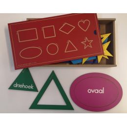 Geometric Shapes In Box (Shapeboard 8Shapes + Afrikaans Words)