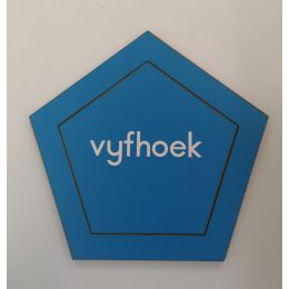 Shape (1) Pentagon (Vyfhoek) + Afrikaans words