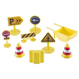 Construction Road Signs - Plastic (9pc)
