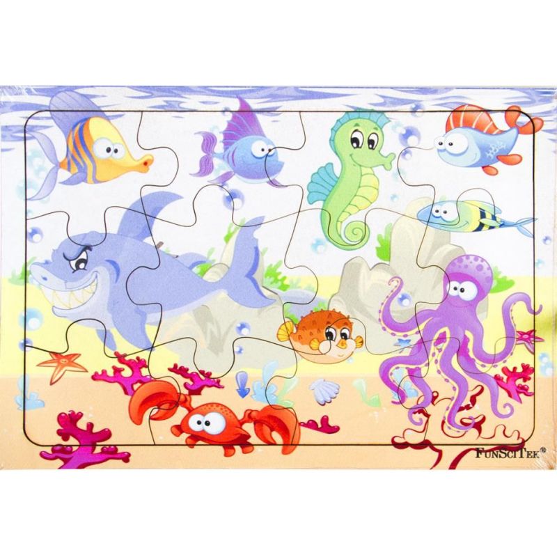 PZ Wood Frame - A4 12pc - Sea Animals (BB)