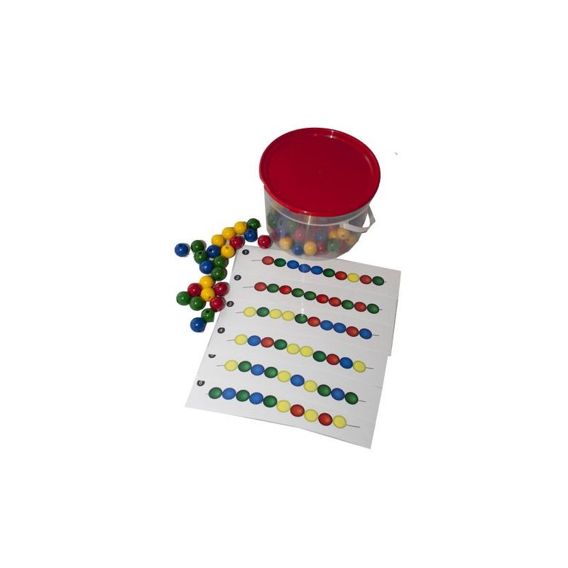 Beads (100pc) for Threading - with Cards & Laces in Container
