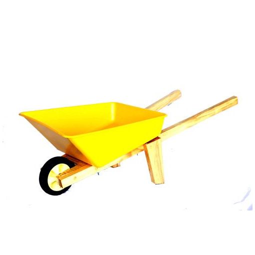 Wheelbarrow - Wood Frame Plastic Bucket