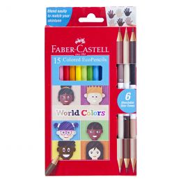 Colour Pencils - Long (15pc) 12 Eco & 3 Bicolour - FaberCastell