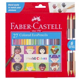 Colour Pencils - 7mm (27p) 24 Eco & 3 Bicolour - FaberCastell