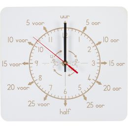 Wood Clock - Teacher Analog (Afrikaans)