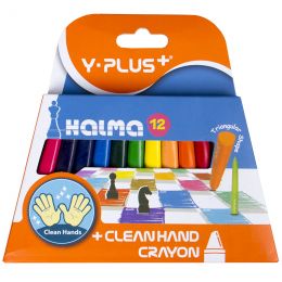 Plastic Crayons - Triangular (12pc) - Y-Plus Halma
