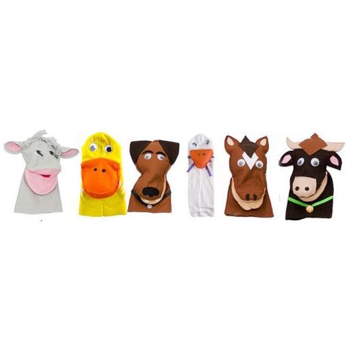 Hand Puppets - Farm (6pc) - Open Mouth