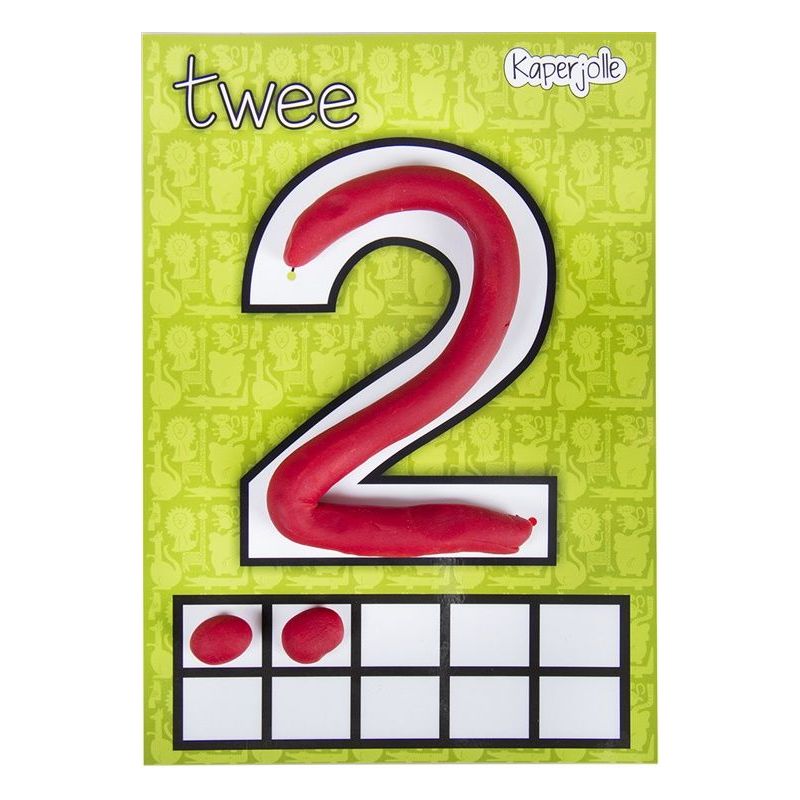 Dough Cards (A5)  Numbers/Syfers - Dry Wipe & Dough (10pc) D/sided