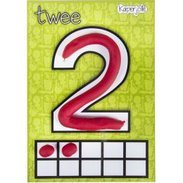 Dough Cards (A5)  Numbers/Syfers - Dry Wipe & Dough (10pc) D/sided