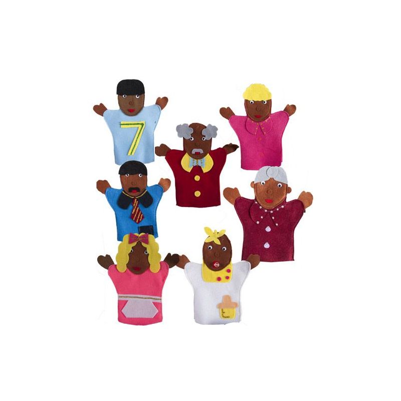 Hand Puppet Glove Set - Family (7pc) - African