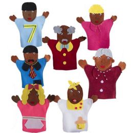 Hand Puppet Glove Set - Family (7pc) - African