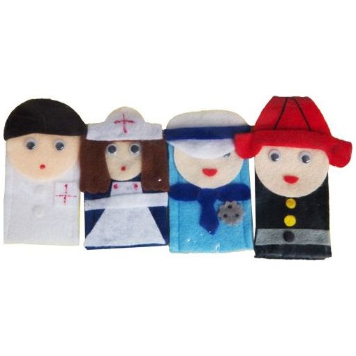 Finger Puppets - Professions / Occupations (4pc)