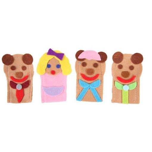 Finger - Story Puppets - Goldilocks 3 Bears (4pc)