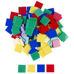 Square 2.54cm Tiles (2mm thick, 4 colour, 400pc)