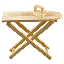 Wood - Ironing Board With Iron