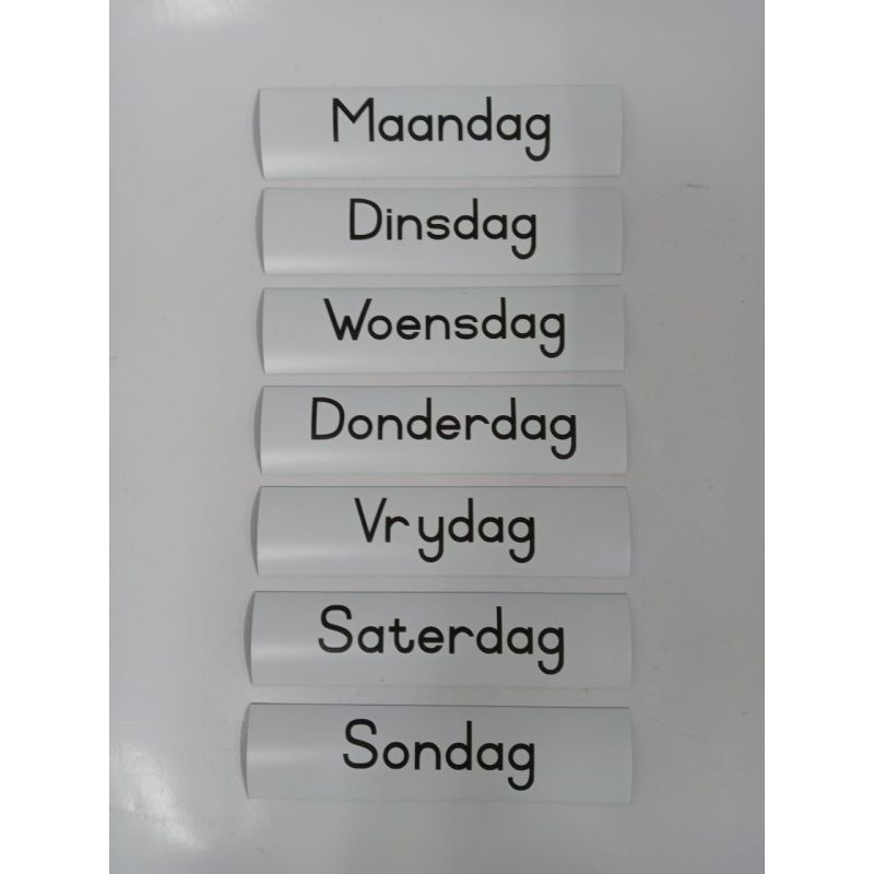 Dae van die week - Magneties (7pc)