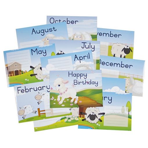 Birthday Chart - A4 (13pc) - choose theme