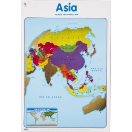 Poster - Asia (Political & Physical Map)