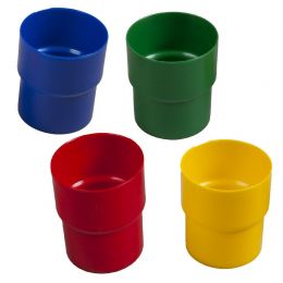 Tumbler - cup no handle (4pc) Primary colours