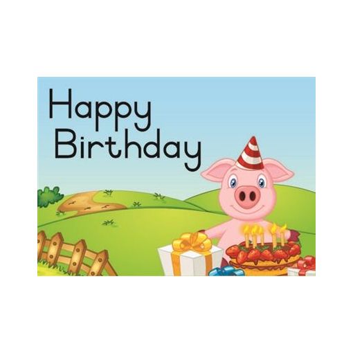 Birthday Chart - A4 - Pig (13pc)