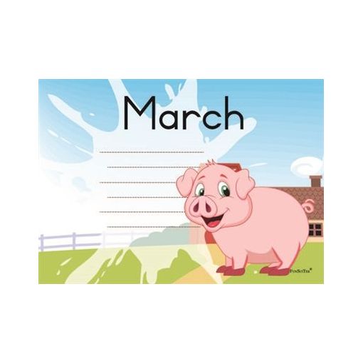 Birthday Chart - A4 - Pig (13pc)