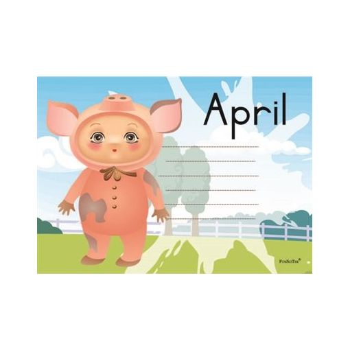 Birthday Chart - A4 - Pig (13pc)