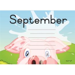 Birthday Chart - A4 - Pig (13pc)
