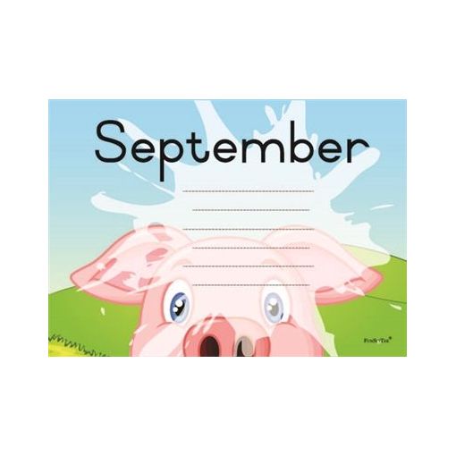 Birthday Chart - A4 - Pig (13pc)