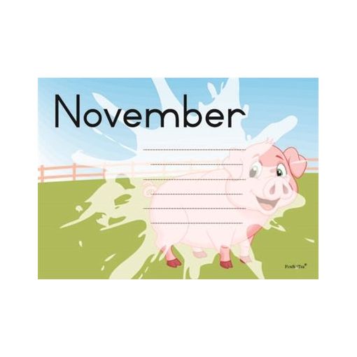 Birthday Chart - A4 - Pig (13pc)