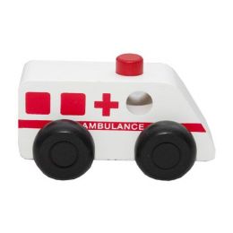 Wooden Coloured Car - Medium - Ambulance